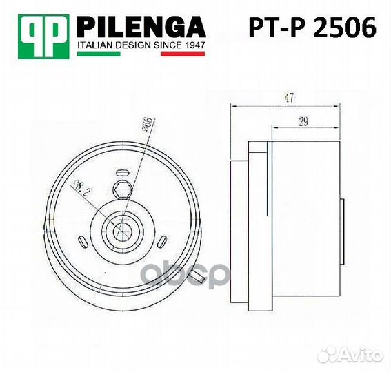 Ролик GM astra/cruze/orlando/zafira PTP2506 PIL