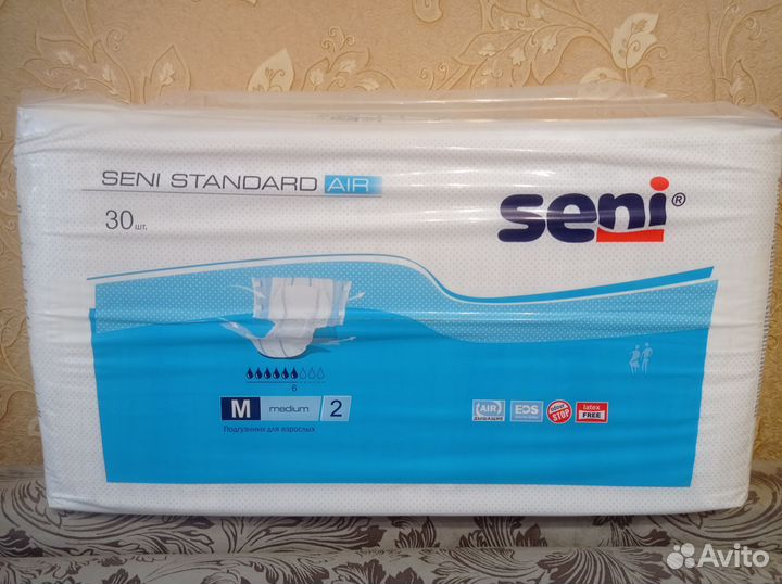 Памперсы для взрослых размер m по 30 штук