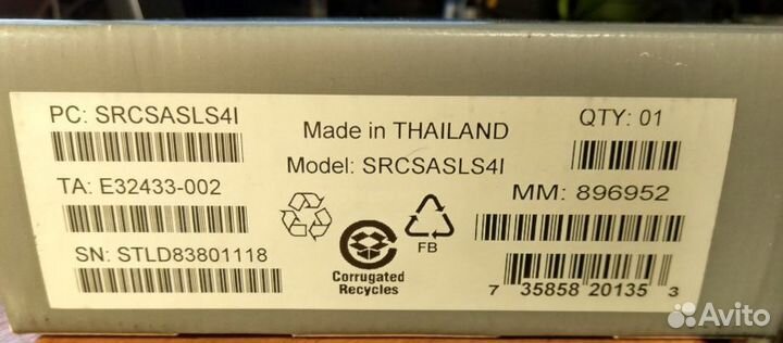 Raid контроллер intel srcsasls4I