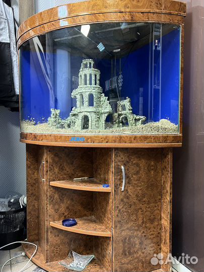 Аквариум Jebo с тумбой и декорациями