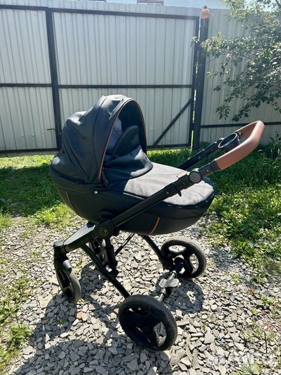 Коляска кожаная 3 в 1 verdi