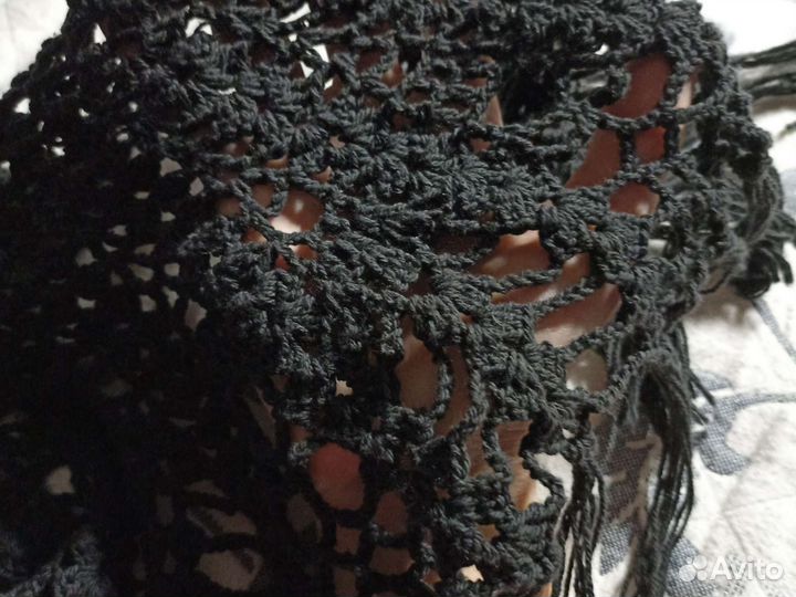 Шаль крючком ручная работа