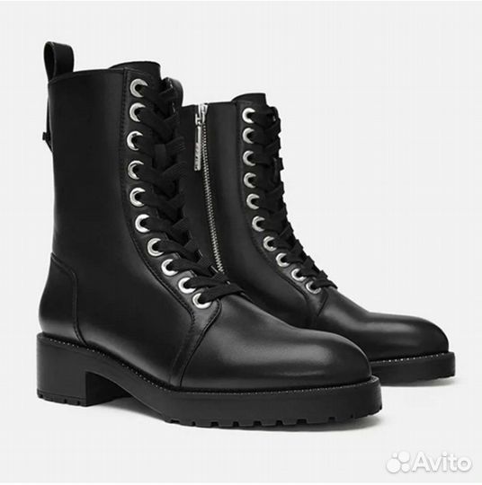 Кожанные ботинки Zara