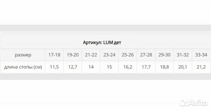 Стельки ортопедические детские Lum500, р-р32(21см)