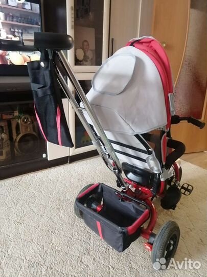 Детский трехколесный велосипед коляска