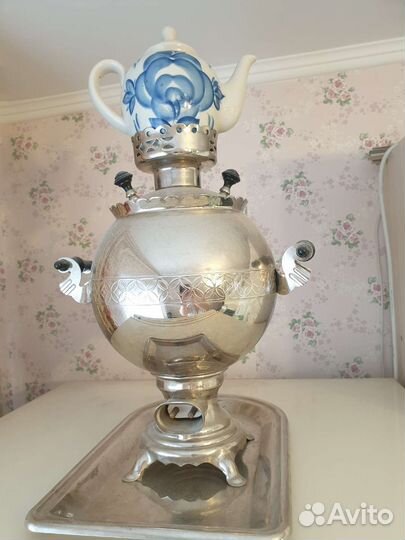 Самовар электрический с подносом СССР 3л