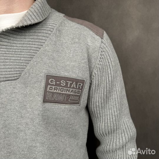 Винтажный свитер G-Star RAW jake shawl coll knit V