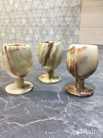 Фужеры из натурального оникса