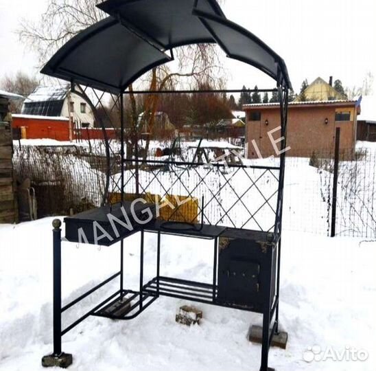 Мангал с крышей
