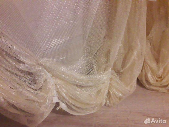 Тюль золото