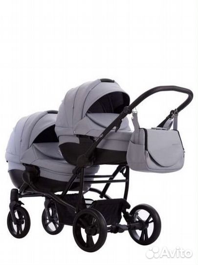 Коляска для двойни 2 в 1 bebetto 42 comfort pro