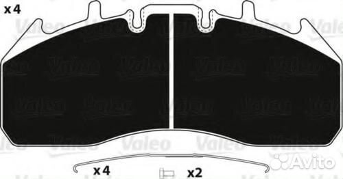 Valeo 882246 Комплект дисковых колодок 249x110x29; Meritor Elsa 225-3 без датчика