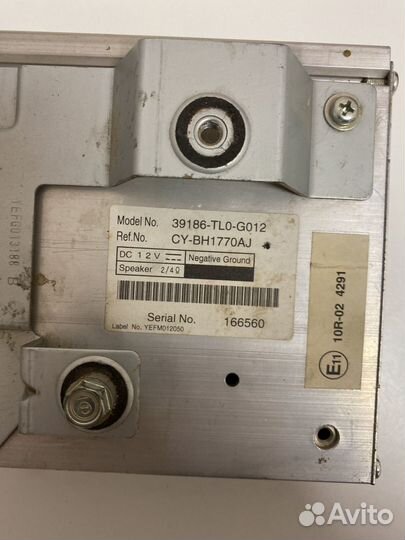 Штатный усилитель звука Honda Accord 8