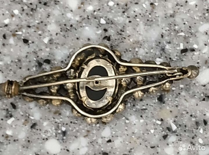 Заколка для галстука, брошь, СССР, серебро