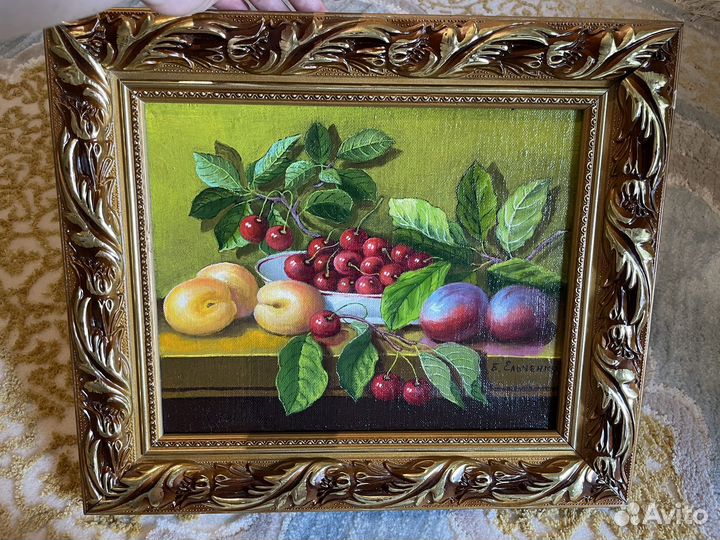 Картина маслом на холсте (натюрморт)