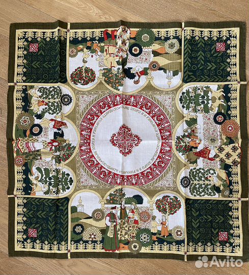 Пасхальный набор (льняная скатерть и салфетки)