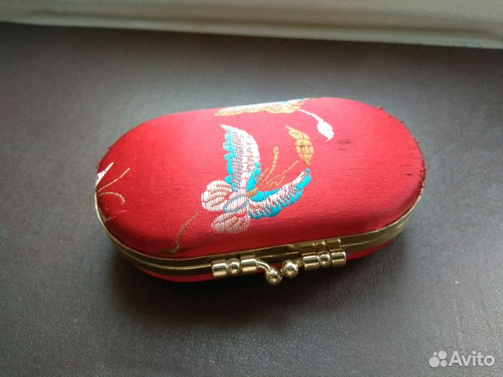 Ретро очки (кулон-бабочка на цепочке) в чехле