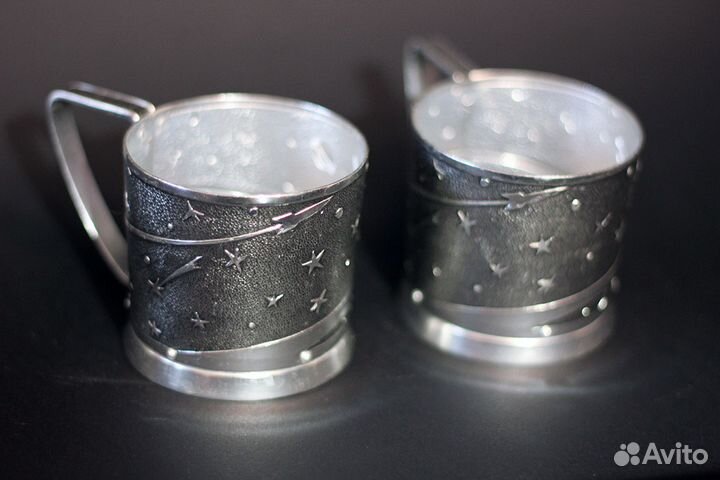 Подстаканник Советский космос, СССР, 2 шт