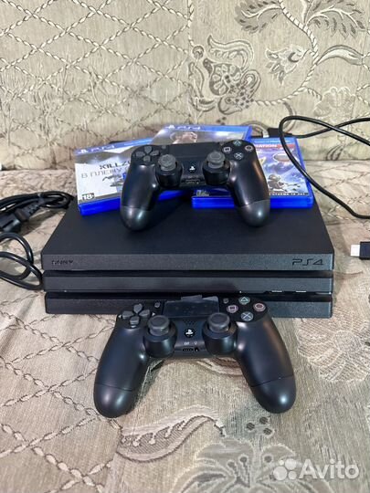 Sony playstation 4 pro + игры 2джойстика ps4 про