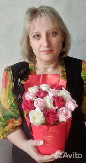 Букет из мыльных роз