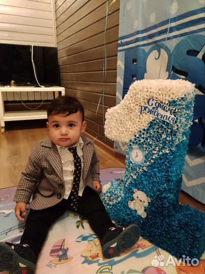 Цифра 1 на годик мальчику