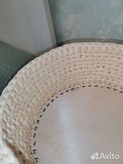 Корзина плетёная из хлопковое ткани