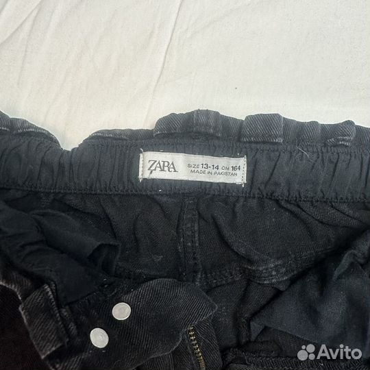 Юбка джинсовая черная Zara