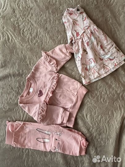Вещи пакетом на девочку 68 74 80