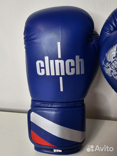 Боксерские перчатки 12 oz clinch синие