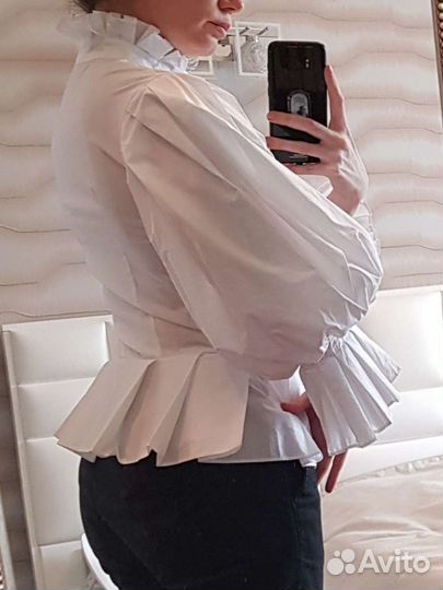 Блузка Alexander McQueen белая хлопок