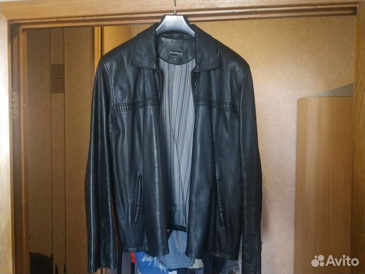 Кожаная куртка мужская 54 56