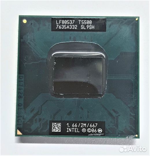 Процессор для ноутбука Core 2 Duo T5500 1.66ггц