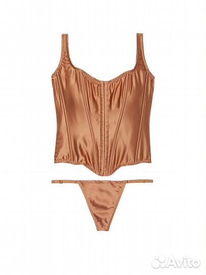 Корсет с трусиками Victoria's Secret 100% шёлк XS