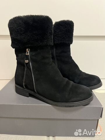 Зимние полусапоги 37 замша мех
