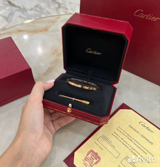 Браслет Cartier love тонкий