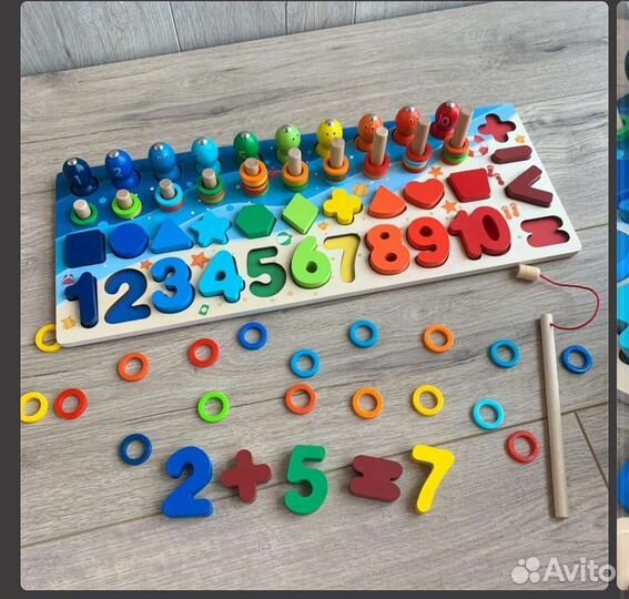 Логарифмическая доска,сортер,магнитная рыбалка