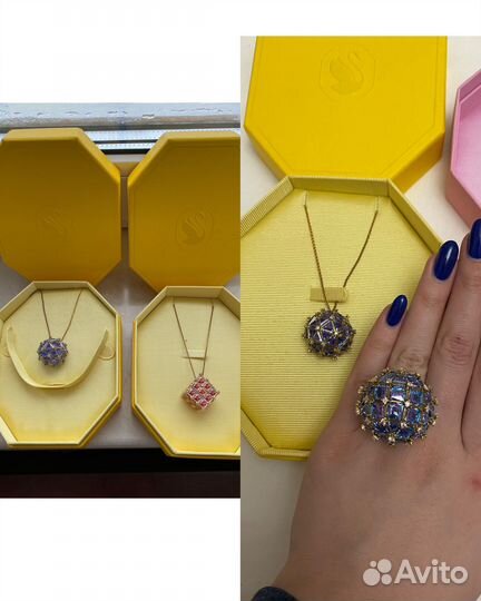 Swarovski подвеска кулон кольцо curiosa