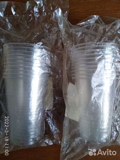 Пластиковые одноразовые стаканы