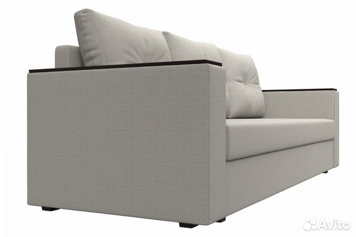 Диван прямой Атланта Лайт без стола, рогожка, амур бежевый