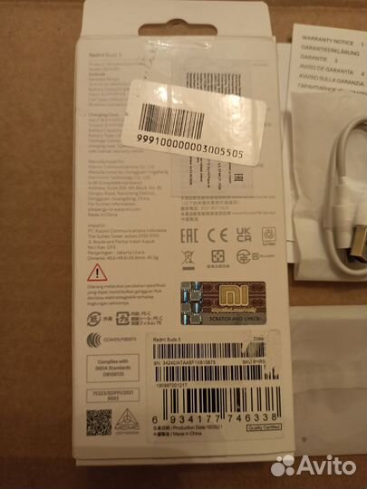 Наушники TWS Xiaomi Redmi Buds 3 белый