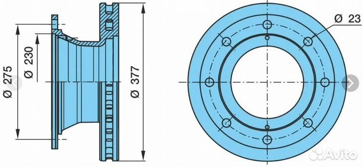 Тормозной диск 0308834037/0308834017/BTS1