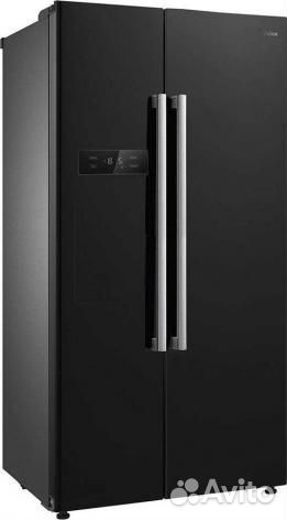 Холодильник двухдверный Midea, nofrost,черный