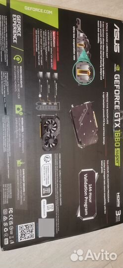 Новая Asus tuf gaming 1660s на гарантии