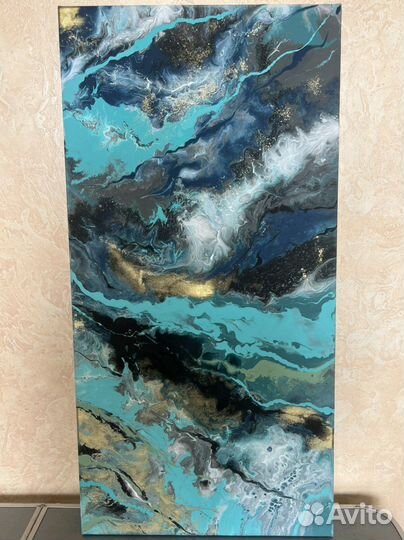 Интерьерная картина в технике FluidArt