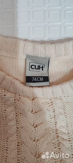 Вязаный костюм для новорожденного 74