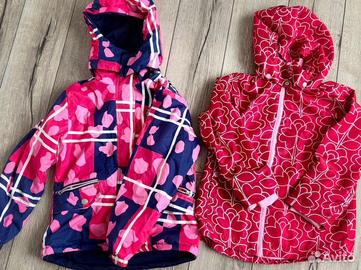 Куртка и ветровка на девочку, рост 122