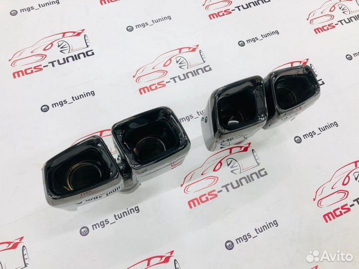 Насадки Mercedes 63 AMG ромбовидные черные