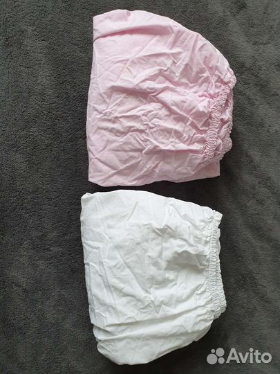 Икеа Простыня натяжная лен, 60х120 см, 2 шт