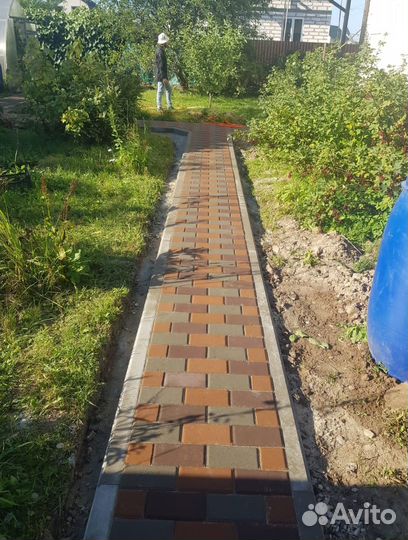 Брусчатка плитка тротуарная монтаж
