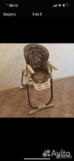 Стульчик для кормления chicco polly magic